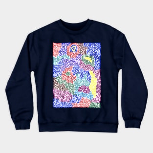 Contorted Face with Three Eyes Crewneck Sweatshirt